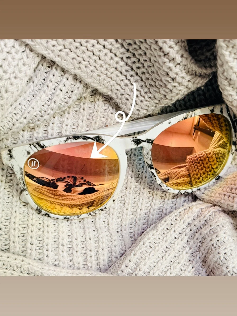Blenders Eyewear Alumni Queen Sunglasses (Marble/Pink Mirror)